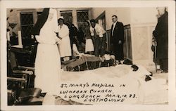 St. Mary's Hospital in Lutheran Church, Mar 10 '33 Earthquake Postcard