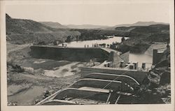 Dam Construction Postcard