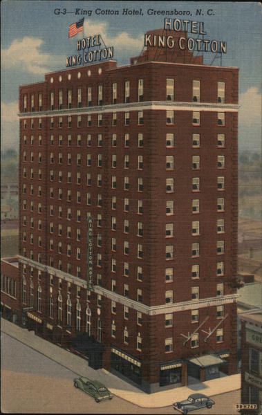 King Cotton Hotel Greensboro, NC Postcard