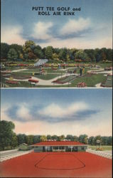 Putt Tee Golf and Roll Air Rink Postcard