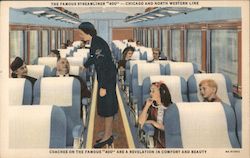 Streamliner "400" - Chicago and North Western Line Postcard