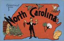 Greetings from North Carolina Postcard