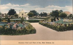 Audubon Park and View of Zoo New Orleans, LA Postcard Postcard Postcard