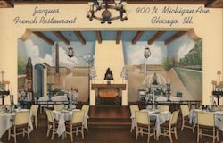 Jacques French Restaurant Postcard