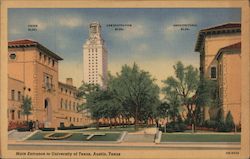 Main Entrance to University of Texas Postcard