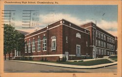 Chambersburg High School Pennsylvania Postcard Postcard Postcard