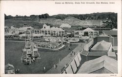 Scene on Midway, State Fair Grounds Postcard