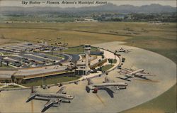 Sky Harbor, Municipal Airport Phoenix, AZ Postcard Postcard Postcard