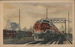 Monon Railroad - The Hoosier Leaving Chicago Illinois Trains, Railroad Postcard Postcard Postcard