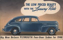 1940 Plymouth Four-Door Sedan Postcard