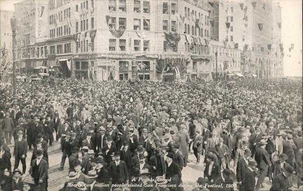 Nearly Two Million People During Portola Festival 1909 San Francisco 