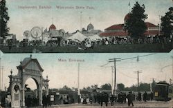 Implement Exhibit, Wisconsin State Fair Main Entrance Milwaukee, WI Postcard Postcard Postcard