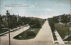 Highland Boulevard - Highland Ringstrasse Milwaukee, WI Postcard Postcard Postcard