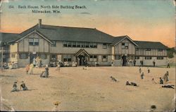 Bath House, North Side Bathing Beach Postcard