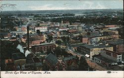 Birds Eye View of Topeka Kansas Postcard Postcard Postcard