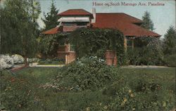 Home on South Marengo Ave Pasadena, CA Postcard Postcard Postcard