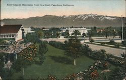 Snow Capped Mountains from Oak Knoll Postcard