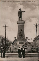 Brigham Young Monument Salt Lake City, UT Postcard Postcard Postcard