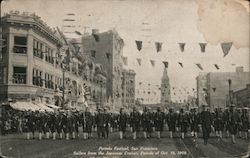 Portola Festival, Sailors from the Japanese Crusier, Parade of Oct. 19, 1909 Postcard