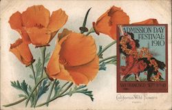 Admission Day Festival 1910 - California Wild Flowers: Poppy Postcard