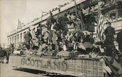 Scotland Float - Portola Festival Parade 1909 Postcard