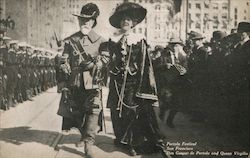 Portola Festival, Don Gaspar de Portola and Queen Virgilia Postcard