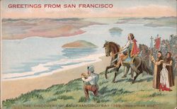 The Discovery of San Francisco Bay 1769 California Postcard Postcard Postcard