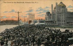 The Crowd on the Boardwalk Atlantic City, NJ Postcard Postcard Postcard