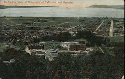 Bird's-Eye View of University of California and Berkeley Postcard Postcard Postcard