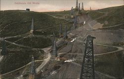 California Oil Wells Postcard