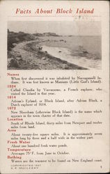 Facts about Block Island Postcard