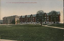 Wells Hall and Engineering Building at M.A.C. Lansing, MI Postcard Postcard Postcard