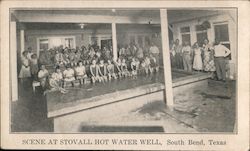 Scene at Stovall Hot Water Well Postcard