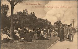 The Approaching Fire, Beginning to Camp in Jefferson Square Postcard