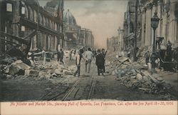 McAllister and Market Sts., showing Hall of Records after the fire April 18-20, 1906 San Francisco, CA 1906 San Francisco Earthq Postcard