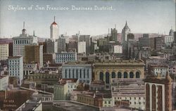 Skyline of San Francisco Business District Postcard