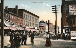 Street Scene Haverhill, MA Postcard Postcard Postcard