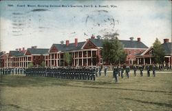 Guard Mount, Showing Enlisted Men's Quarters, Fort D.A. Russell Cheyenne, WY Postcard Postcard Postcard