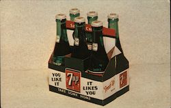 7-Up 6-Bottle Carton Postcard