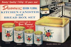 Checker Stores Decoware Kitchen Canister Set Ohio Advertising Postcard Postcard Postcard