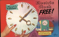 Magificent "Fantasy" Electric Clock Checker Stores Postcard