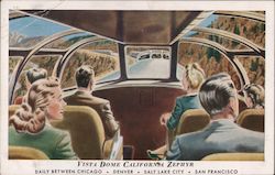 Vista Dome California Zephyr Postcard