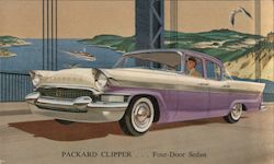 1957 Packard Clipper Four-Door Sedan Cars Postcard Postcard Postcard