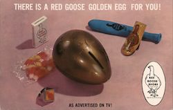 Red Goose Shoes Golden Egg Postcard