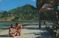 Anthony's Key Resort Couple on a Beach Rotan Bay Islands Honduras Postcard Postcard Postcard