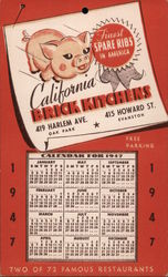 California Brick Kitchens 1947 Advertising Postcard Postcard Postcard