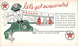 Let's Get Acquainted Your Texaco Dealer Advertising Postcard Postcard Postcard