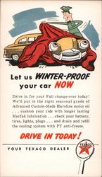 Let Texaco Winter-Proof Your Car Now Advertising Postcard Postcard Postcard