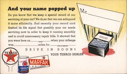 Texaco Havoline Marfak Ad. Advertising Postcard Postcard Postcard