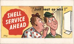 SHELL SERVICE DEALERS CARTOON POSTCARD CARTOONS COLLECTION BY STEIG Postcard